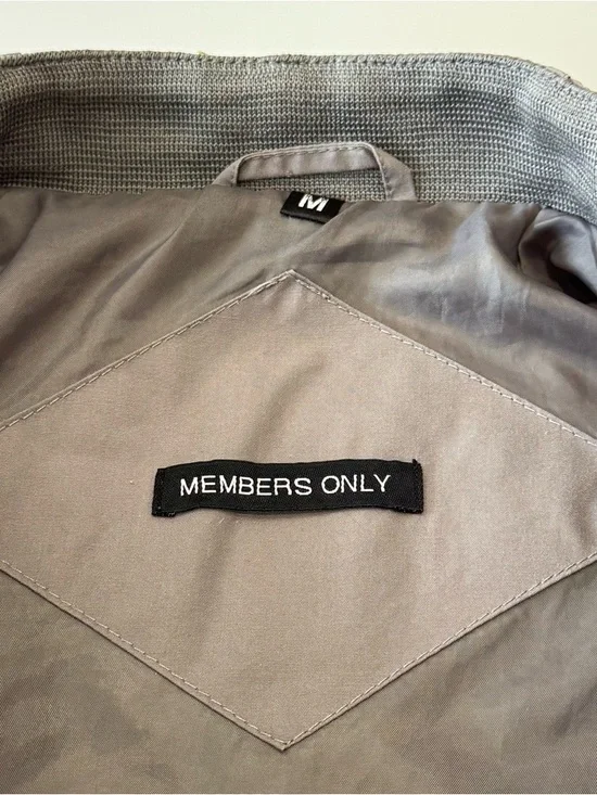 Members Only Gray Zip-Front Racer Jacket - Picture 5 of 8